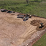 Works underway at the on-site substation area at Cattle Hill Wind Farm site