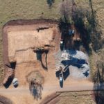 Works underway at the operation and maintenance facility area at Cattle Hill Wind Farm site