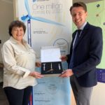 Janet hosting Senator Jonathon Duniam in the local information centre 